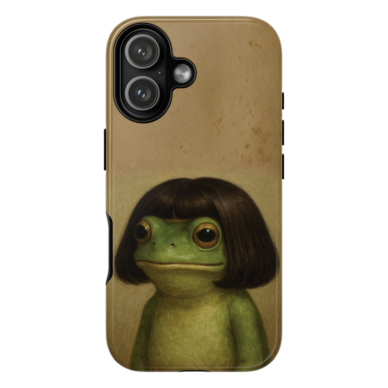 1 Style Frog with Haircut Inspire custom Trendy Phone Case Collection for iPhone 17-11, Samsung S25-S21