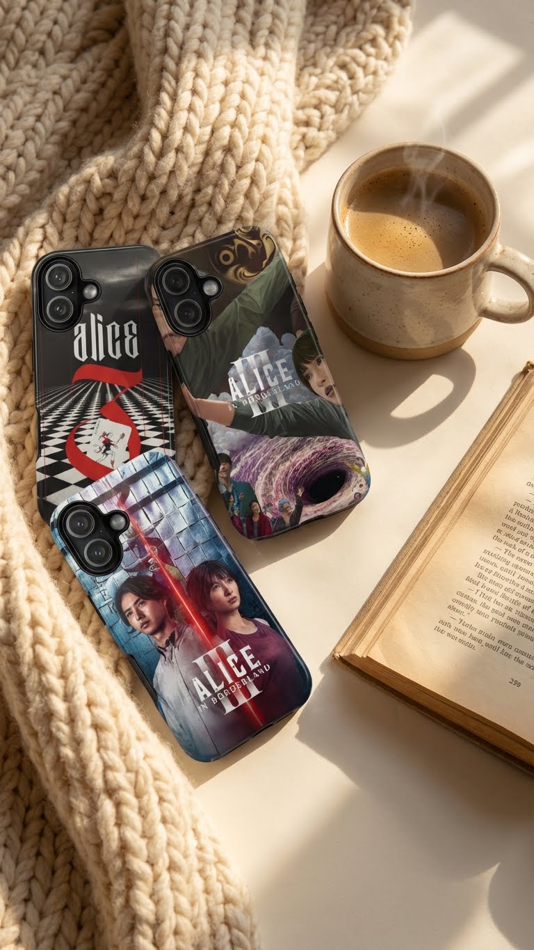3 Style Alice in Borderland Inspire custom Anime Phone Case Collection for iPhone 17-11, Samsung S25-S21