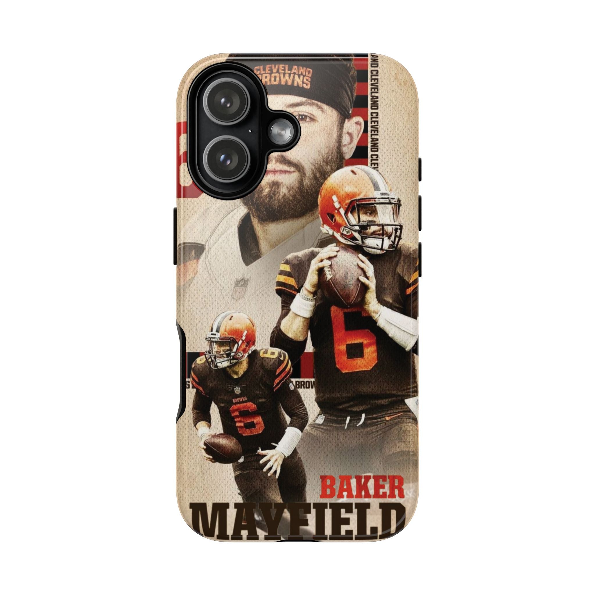 4 Style Baker Mayfield Football Player NFL Inspire custom Sport Phone Case Collection for iPhone 17-11, Samsung S25-S21