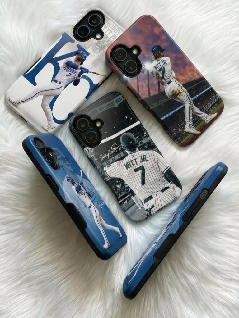 4 Style Bobby Witt Jr. Baseball Player MLB Inspire custom Sport Phone Case Collection for iPhone 17-11, Samsung S25-S21
