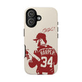 4 Style Bryce Harper Baseball Player MLB Inspire custom Sport Phone Case Collection for iPhone 17-11, Samsung S25-S21