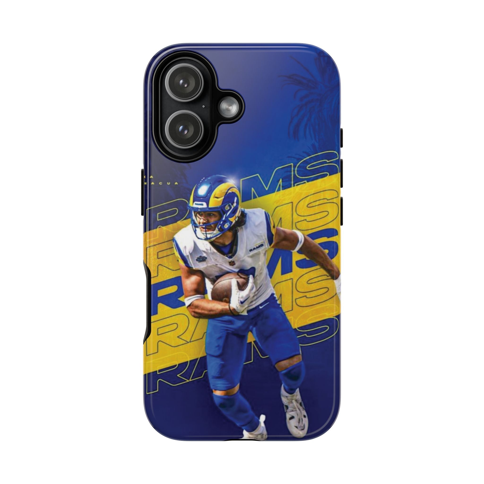 4 Style Puka Nacua Football Player Rams Inspire custom Sport Phone Case Collection for iPhone 17-11, Samsung S25-S21