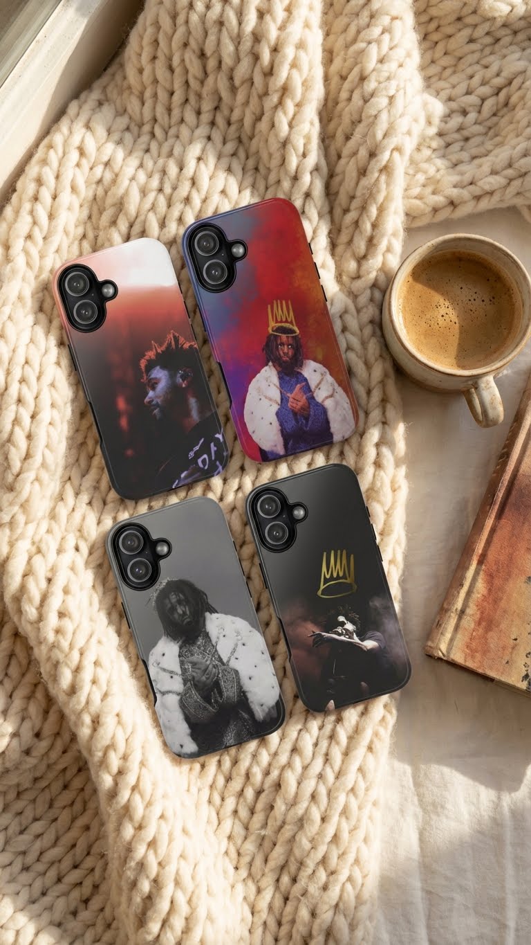 4 Style J.cole Rapper Inspire custom Artist Phone Case Collection for iPhone 17-11, Samsung S25-S21