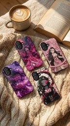 4 Style Nezuko Kamado Demon Slayer Inspire custom Anime Phone Case Collection for iPhone 17-11, Samsung S25-S21