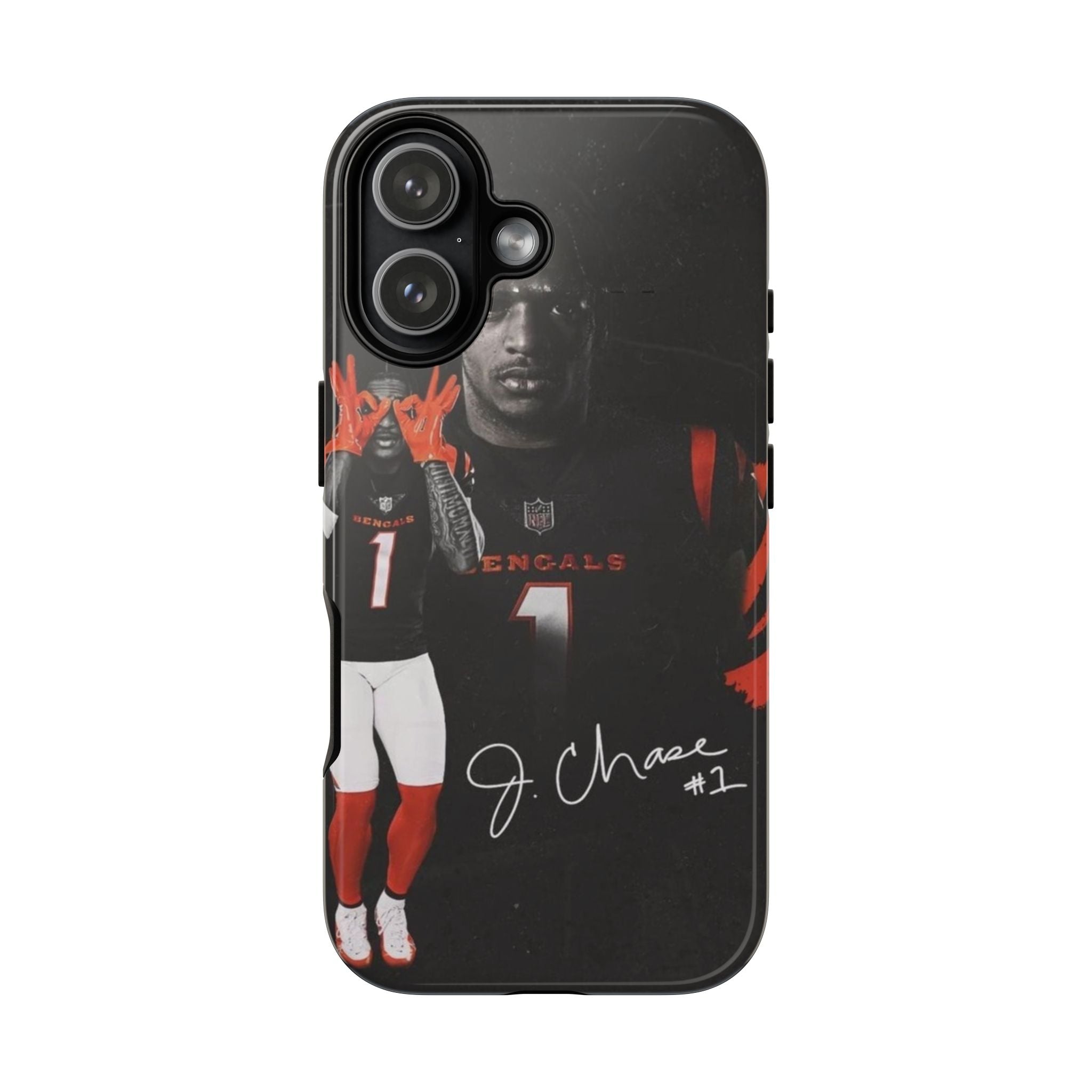 4 Style Ja'Marr Chase Football Player NFL Inspire custom Sport Phone Case Collection for iPhone 17-11, Samsung S25-S21