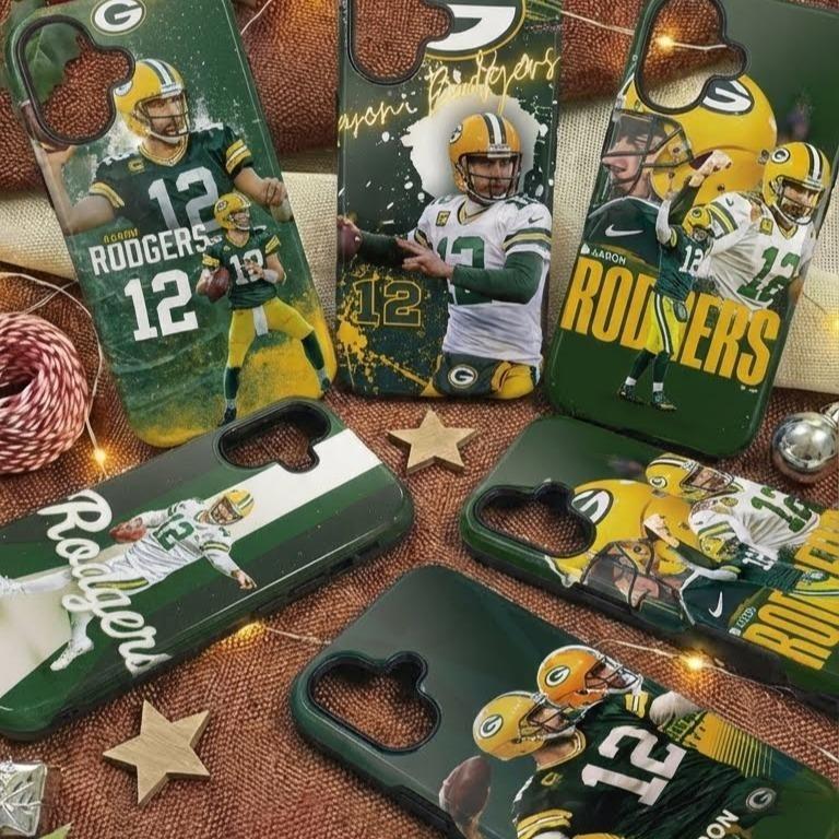 6 Style Aaron Rodgers Football Player NFL Inspire custom Sport Phone Case Collection for iPhone 17-11, Samsung S25-S21
