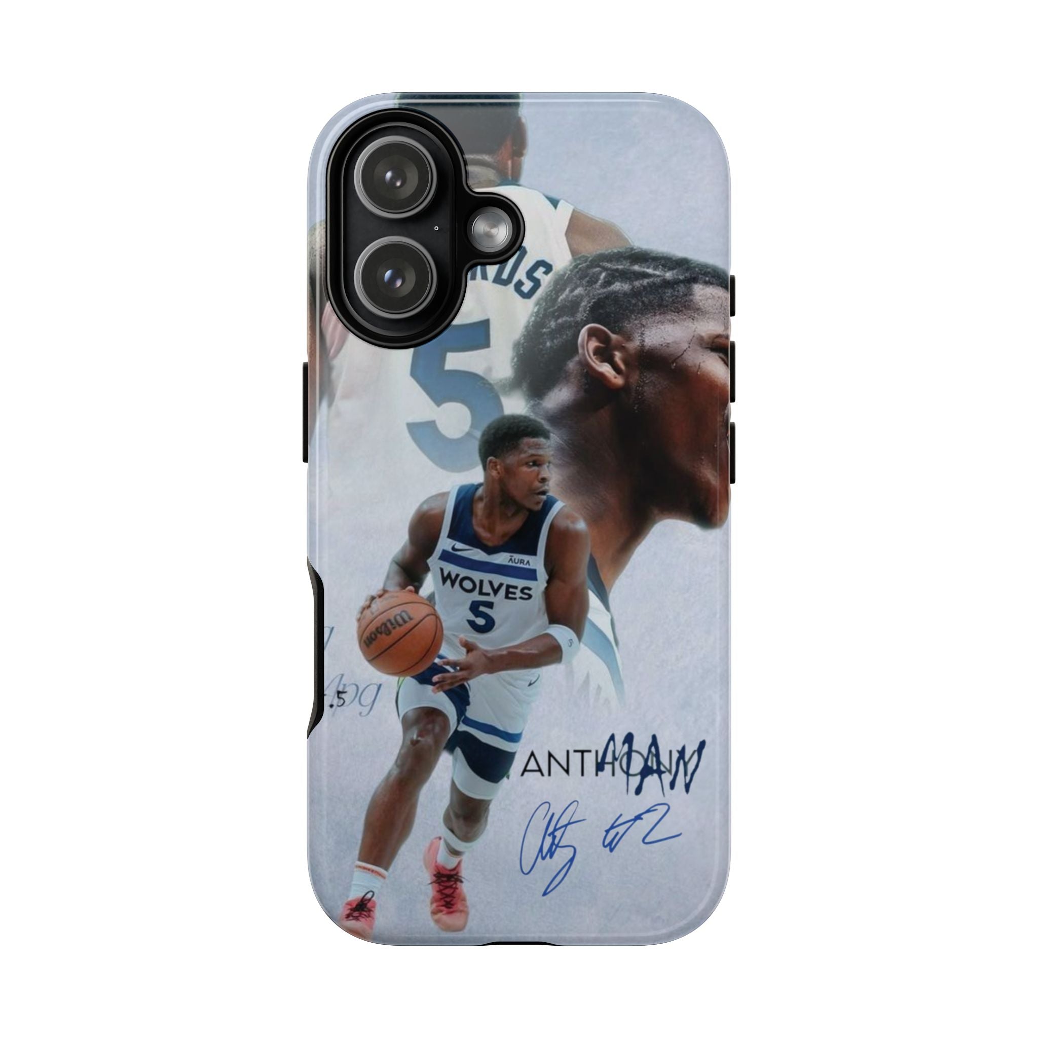 5 Style Anthony Edwards Basketball Player NBA Inspire custom Sport Phone Case Collection for iPhone 17-11, Samsung S25-S21