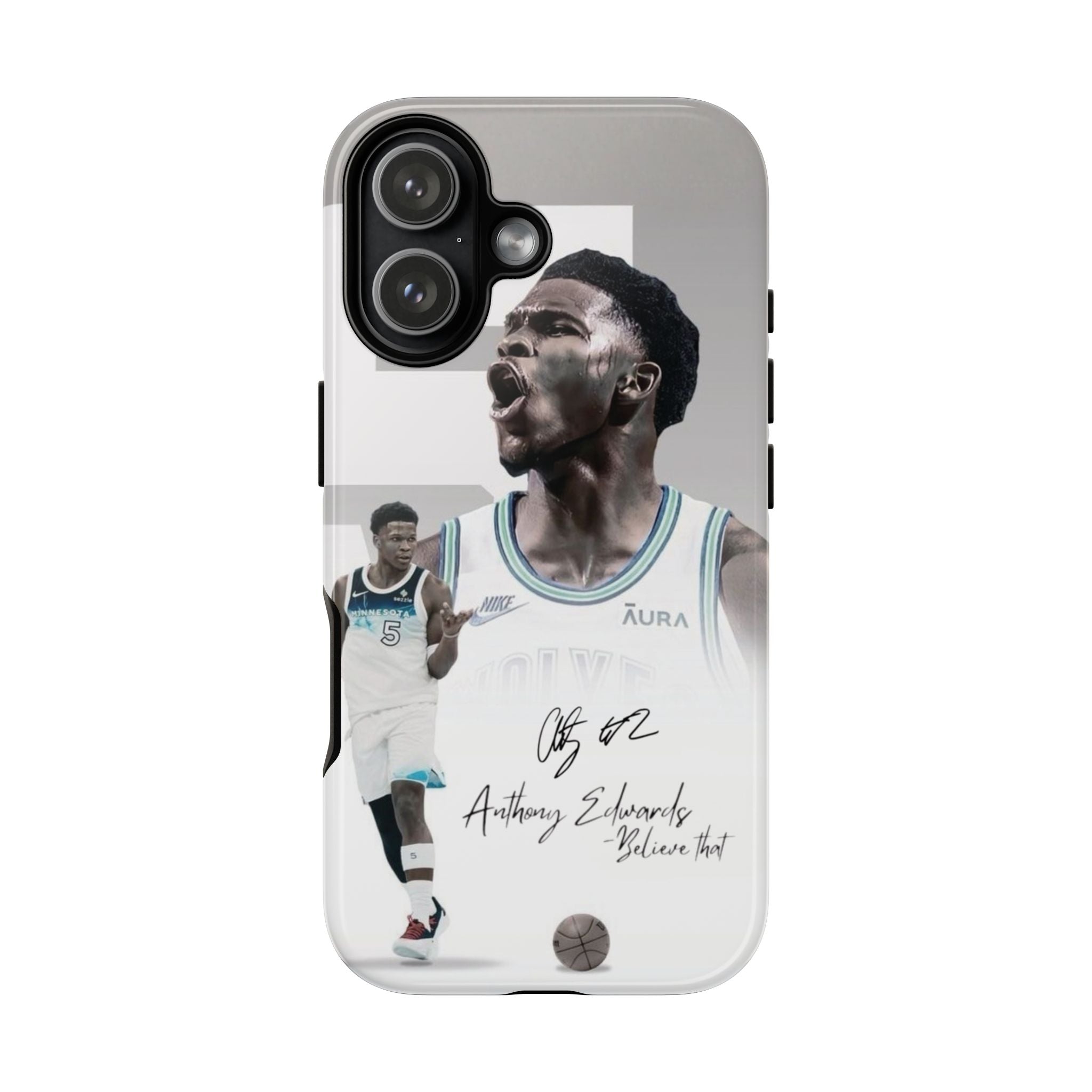 5 Style Anthony Edwards Basketball Player NBA Inspire custom Sport Phone Case Collection for iPhone 17-11, Samsung S25-S21