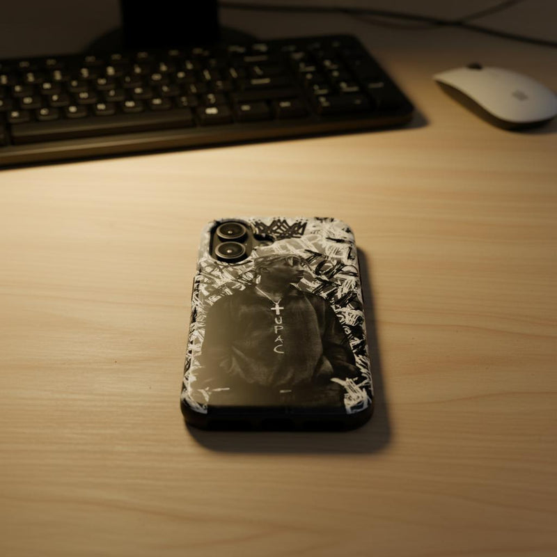 6 Style 2Pac Rapper Inspire custom Artist Phone Case Collection for iPhone 17-11, Samsung S25-S21