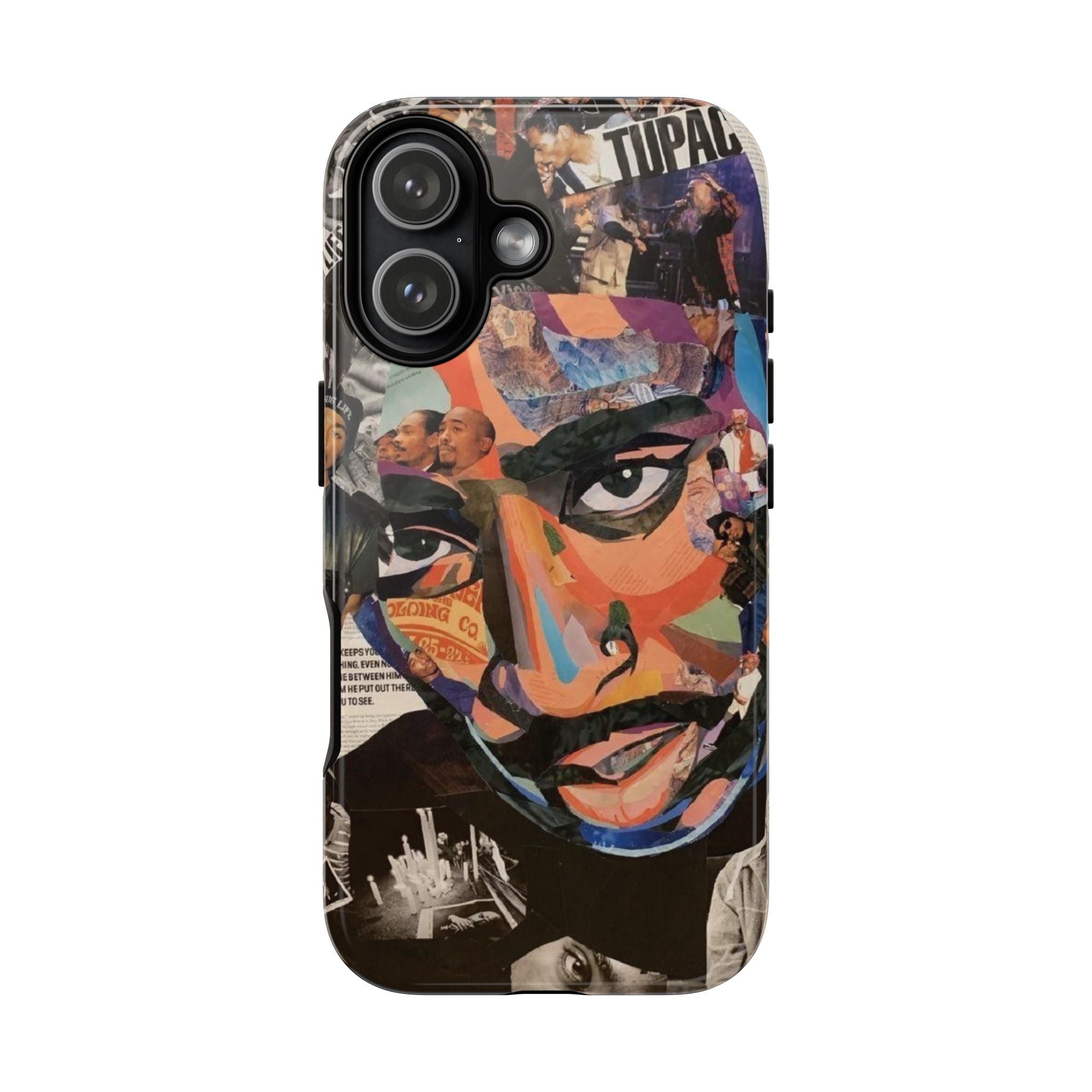 6 Style 2Pac Rapper Inspire custom Artist Phone Case Collection for iPhone 17-11, Samsung S25-S21