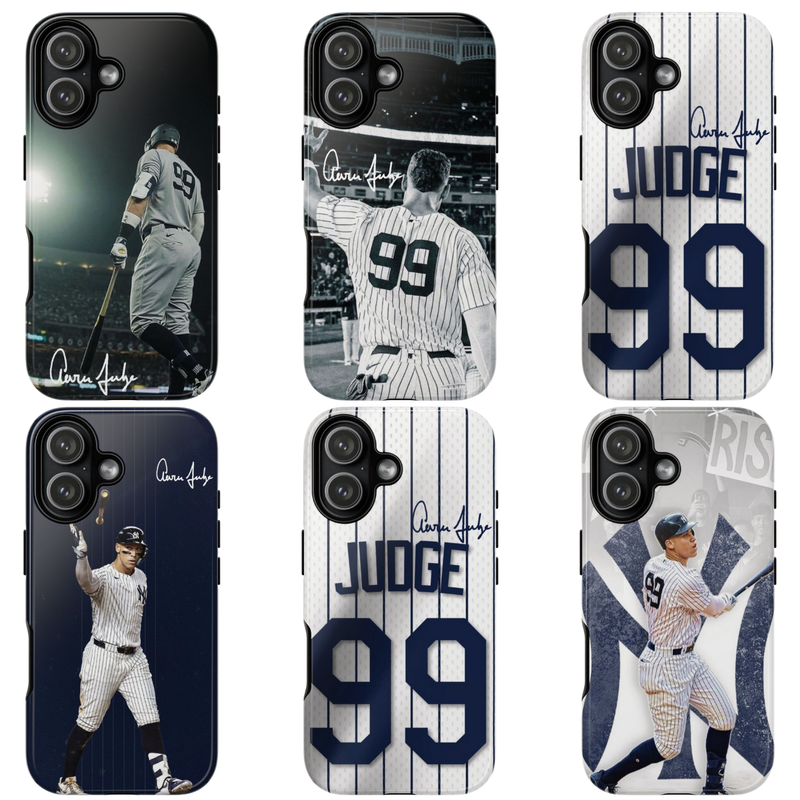 6 Style Aaron Judge Baseball Player MLB Inspire custom Sport Phone Case Collection for iPhone 17-11, Samsung S25-S21