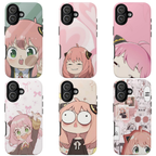 6 Style Anya Forger Spy x Family Inspire custom Anime Phone Case Collection for iPhone 17-11, Samsung S25-S21