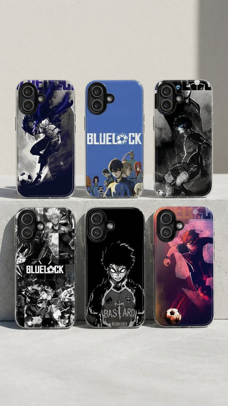6 Style Blue Lock Characters Inspire custom Anime Phone Case Collection for iPhone 17-11, Samsung S25-S21