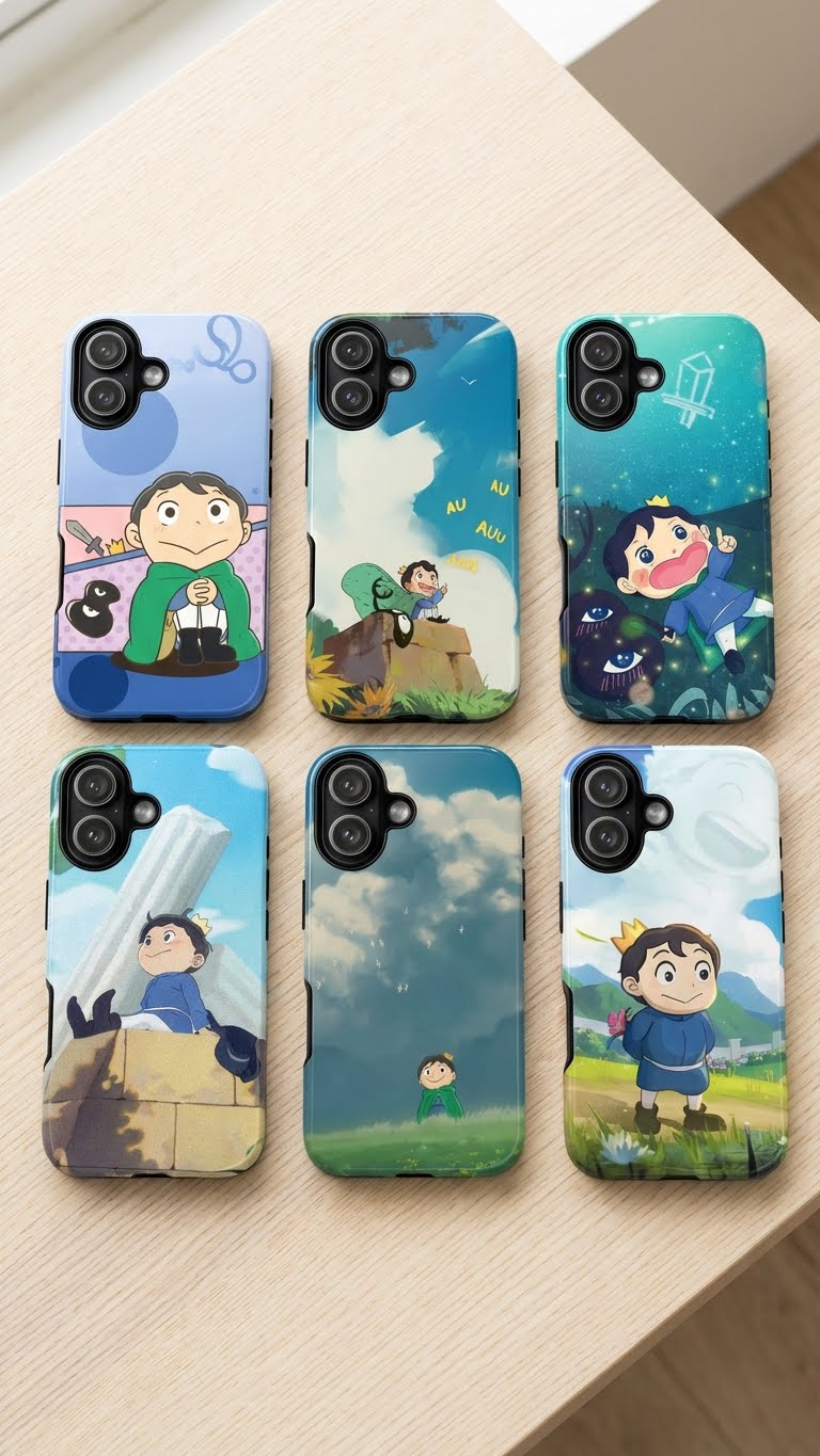 6 Style Boji King Of Rank Inspire custom Anime Phone Case Collection for iPhone 17-11, Samsung S25-S21