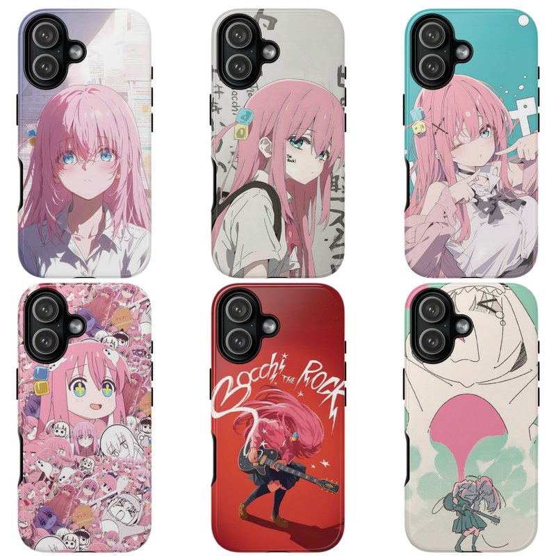 6 Style Bocchi the Rock Inspire custom Anime Phone Case Collection for iPhone 17-11, Samsung S25-S21
