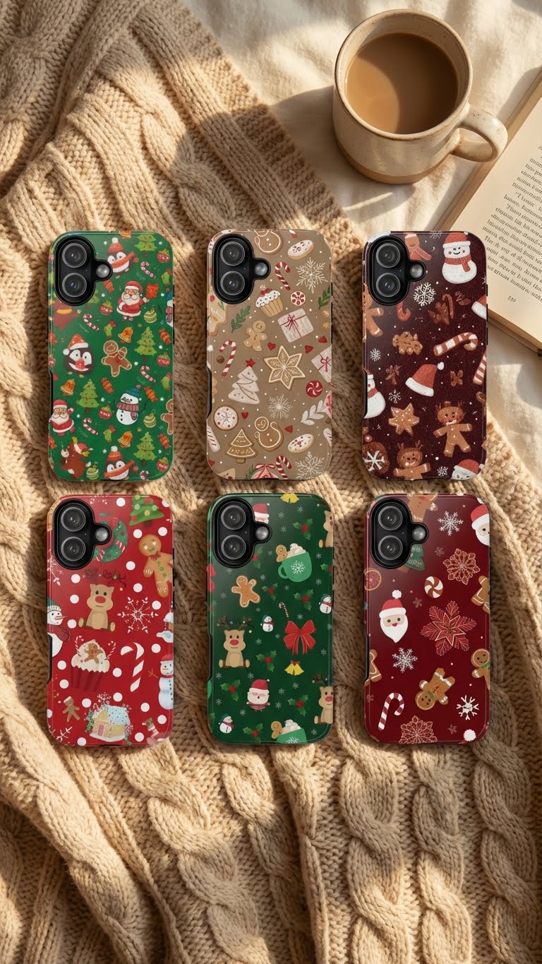 6 Style Christmas Characters Inspire custom Trendy Phone Case Collection for iPhone 17-11, Samsung S25-S21