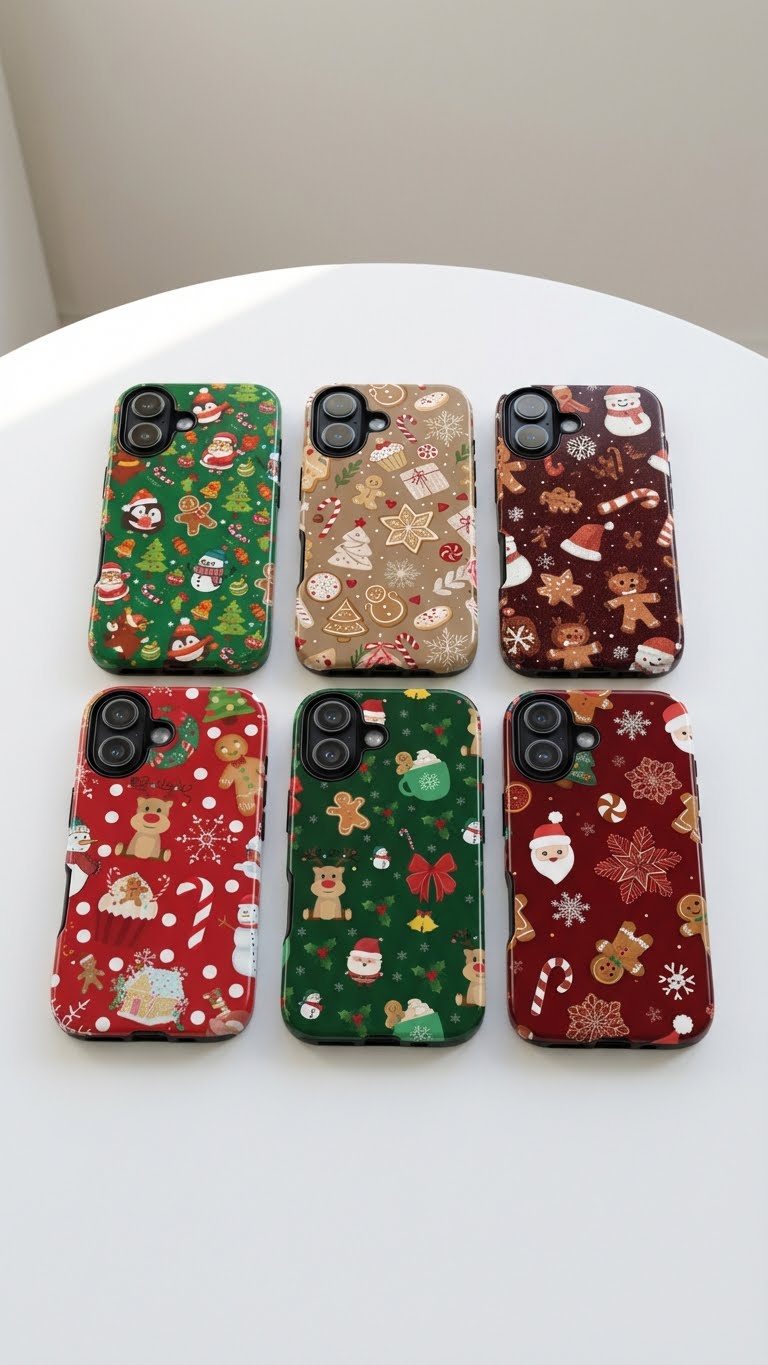 6 Style Christmas Characters Inspire custom Trendy Phone Case Collection for iPhone 17-11, Samsung S25-S21