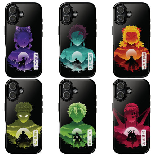 12 Style Demon Slayer Characters Inspire custom Anime Phone Case Collection for iPhone 17-11, Samsung S25-S21