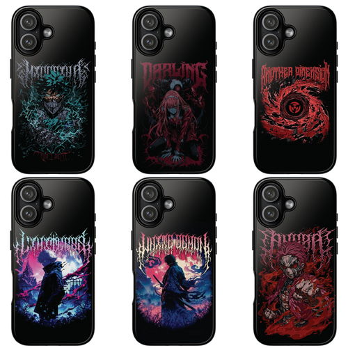 10 Style Anime Mental Rock Style Characters Inspire custom Anime Phone Case Collection for iPhone 17-11, Samsung S25-S21