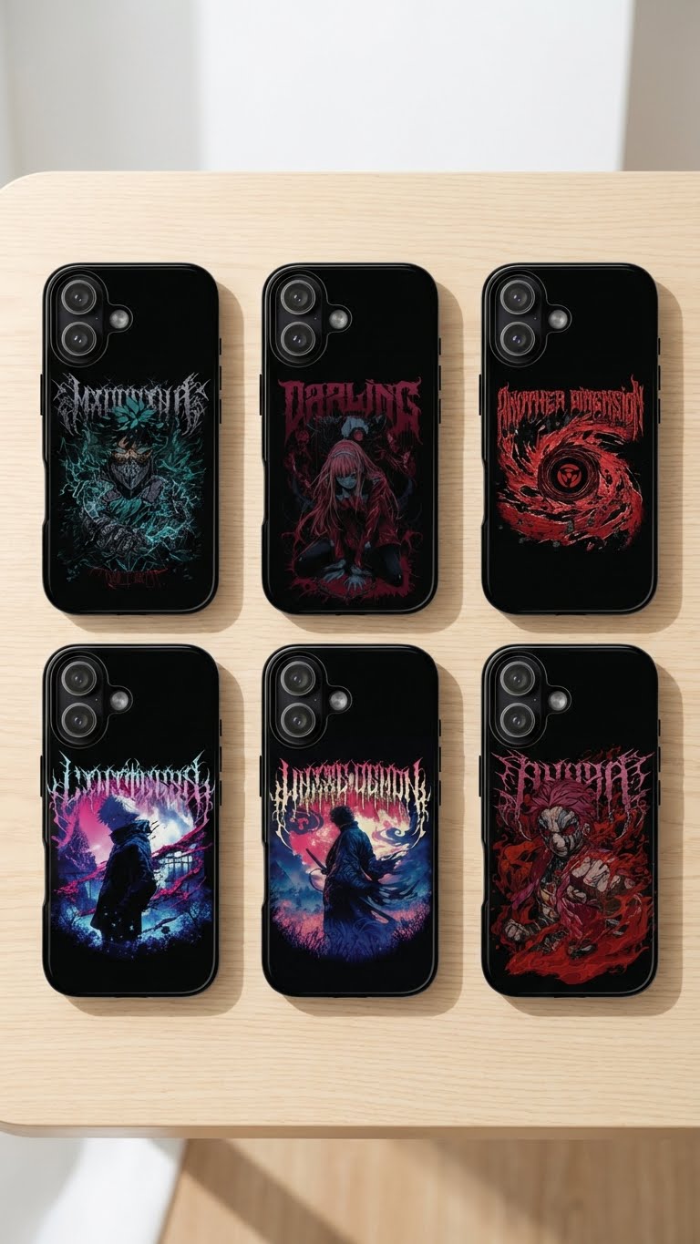 10 Style Anime Mental Rock Style Characters Inspire custom Anime Phone Case Collection for iPhone 17-11, Samsung S25-S21