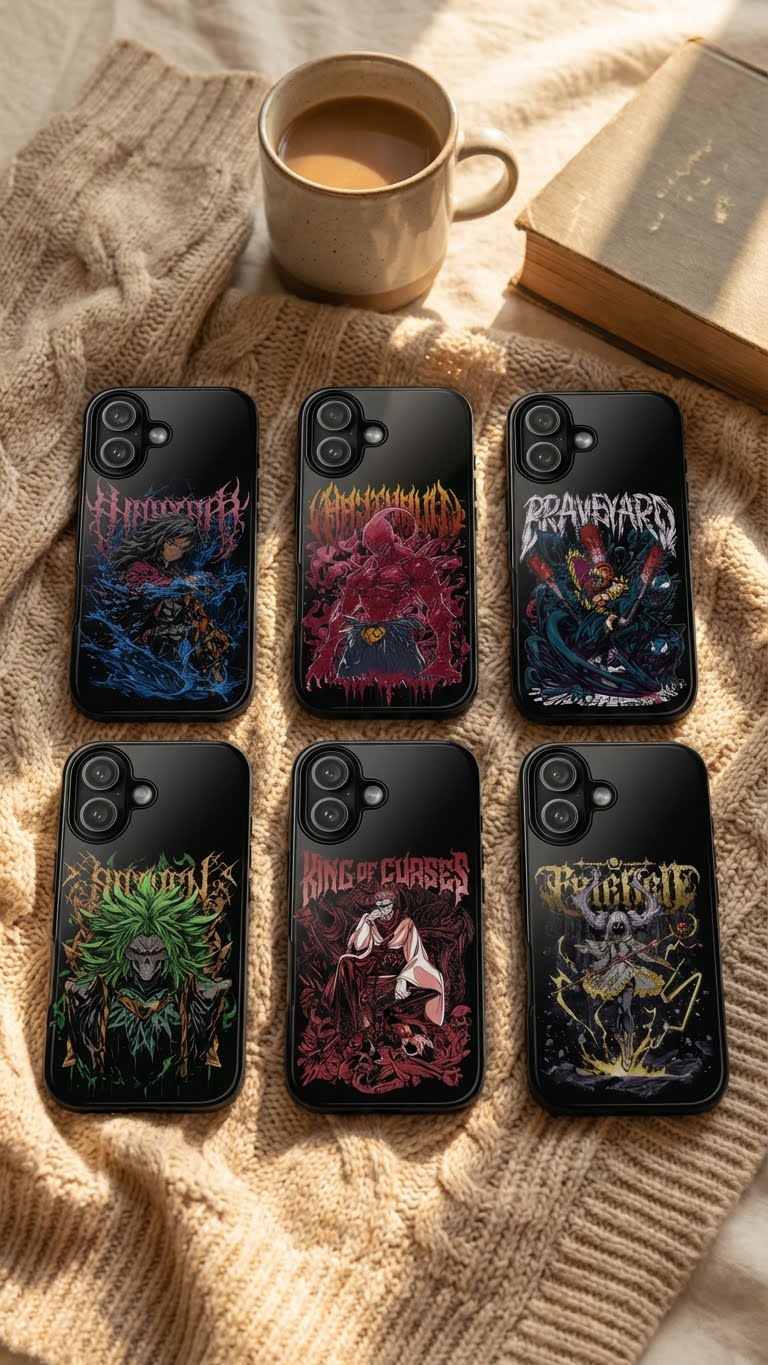 10 Style Anime Mental Rock Style Characters Inspire custom Anime Phone Case Collection for iPhone 17-11, Samsung S25-S21