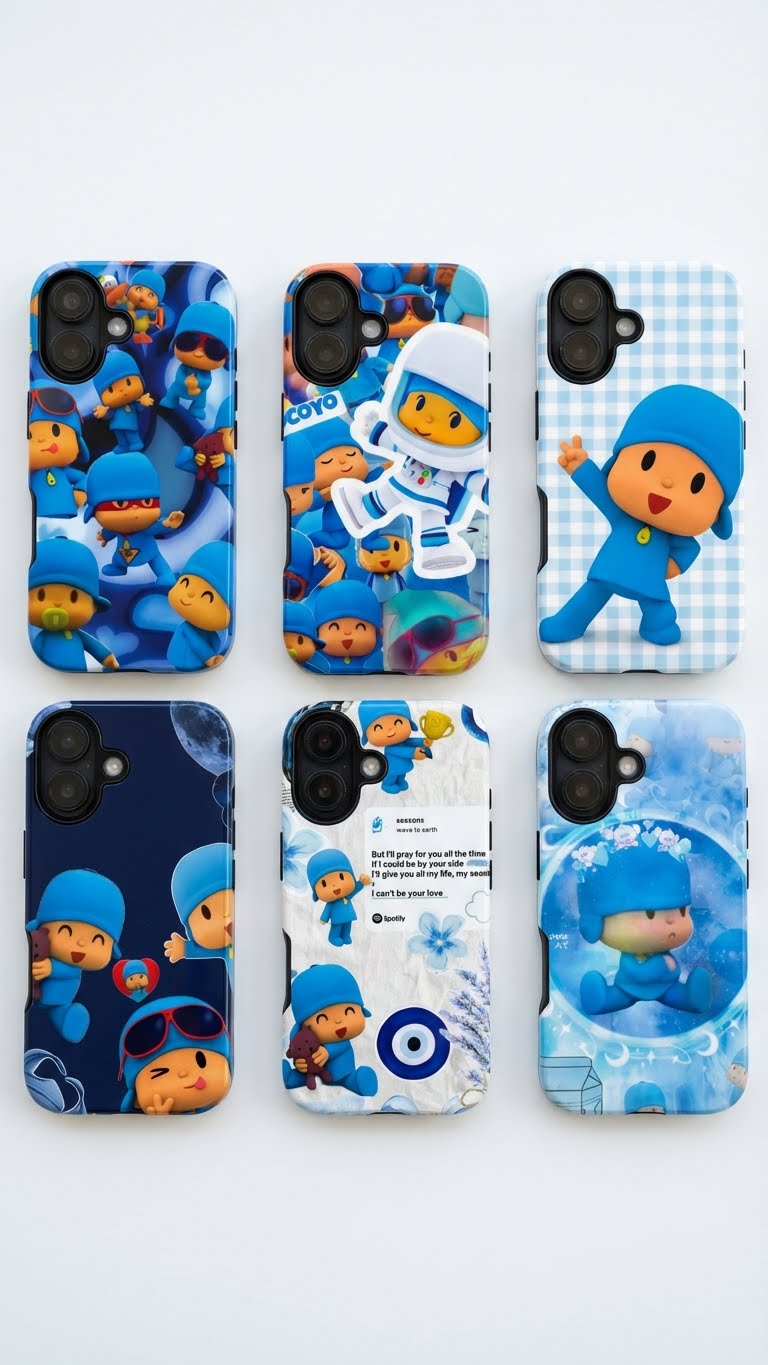 6 Style Pororo Inspire custom Trendy Phone Case Collection for iPhone 17-11, Samsung S25-S21