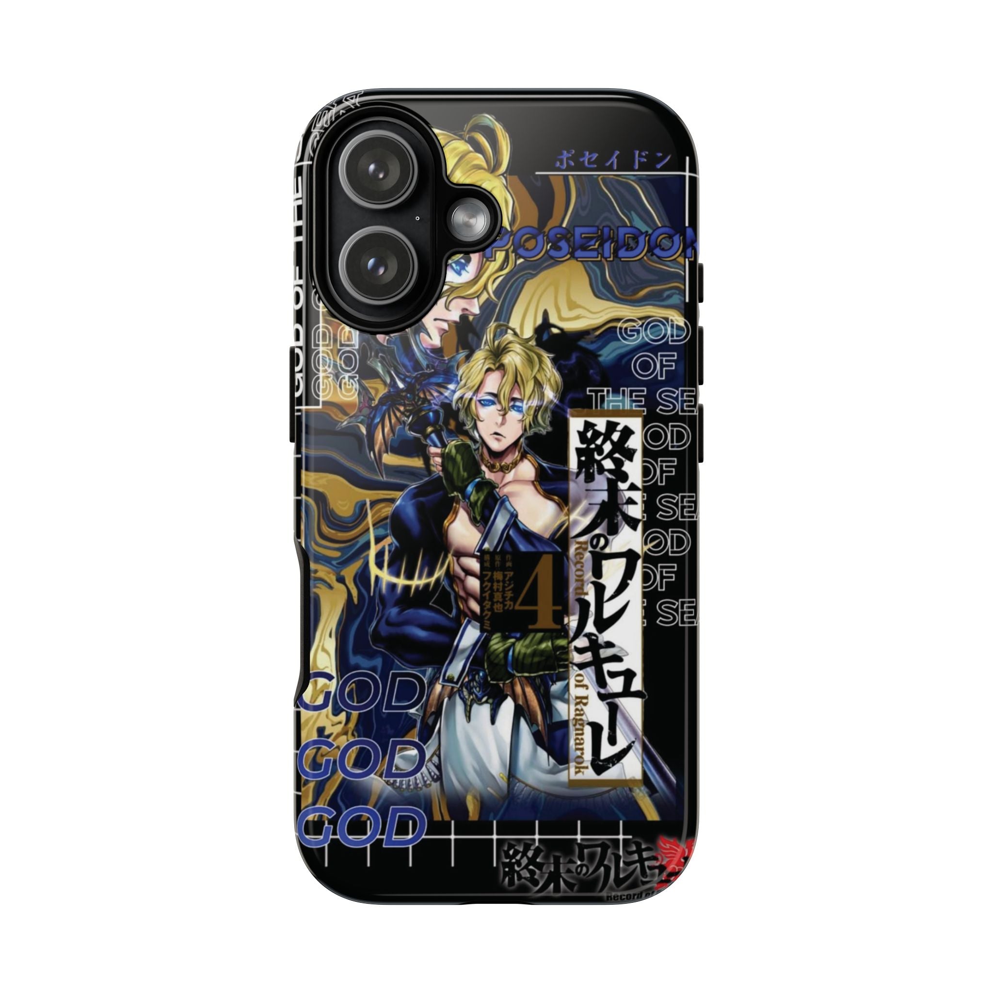4 Style Jack the Ripper, Medusa, Shiva, Poseidon Record of Ragnarok Inspire custom Anime Phone Case Collection for iPhone 17-11, Samsung S25-S21