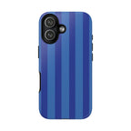 1 Style Blue Stripes Inspire custom Trendy Phone Case Collection for iPhone 17-11, Samsung S25-S21