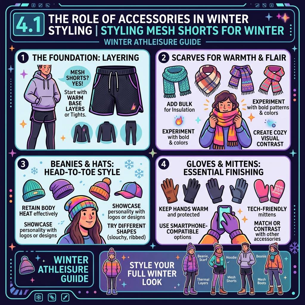 mesh shorts winter outfit