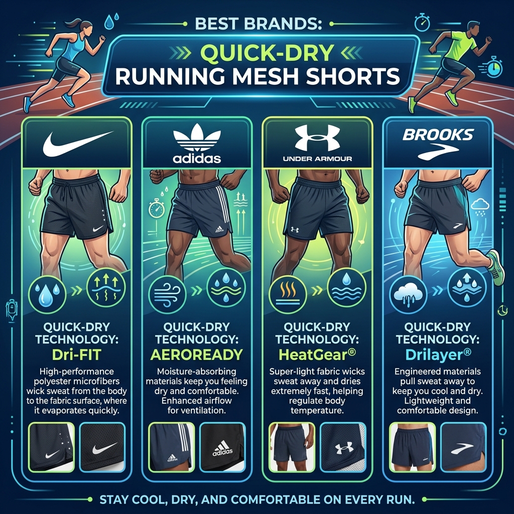 running mesh shorts