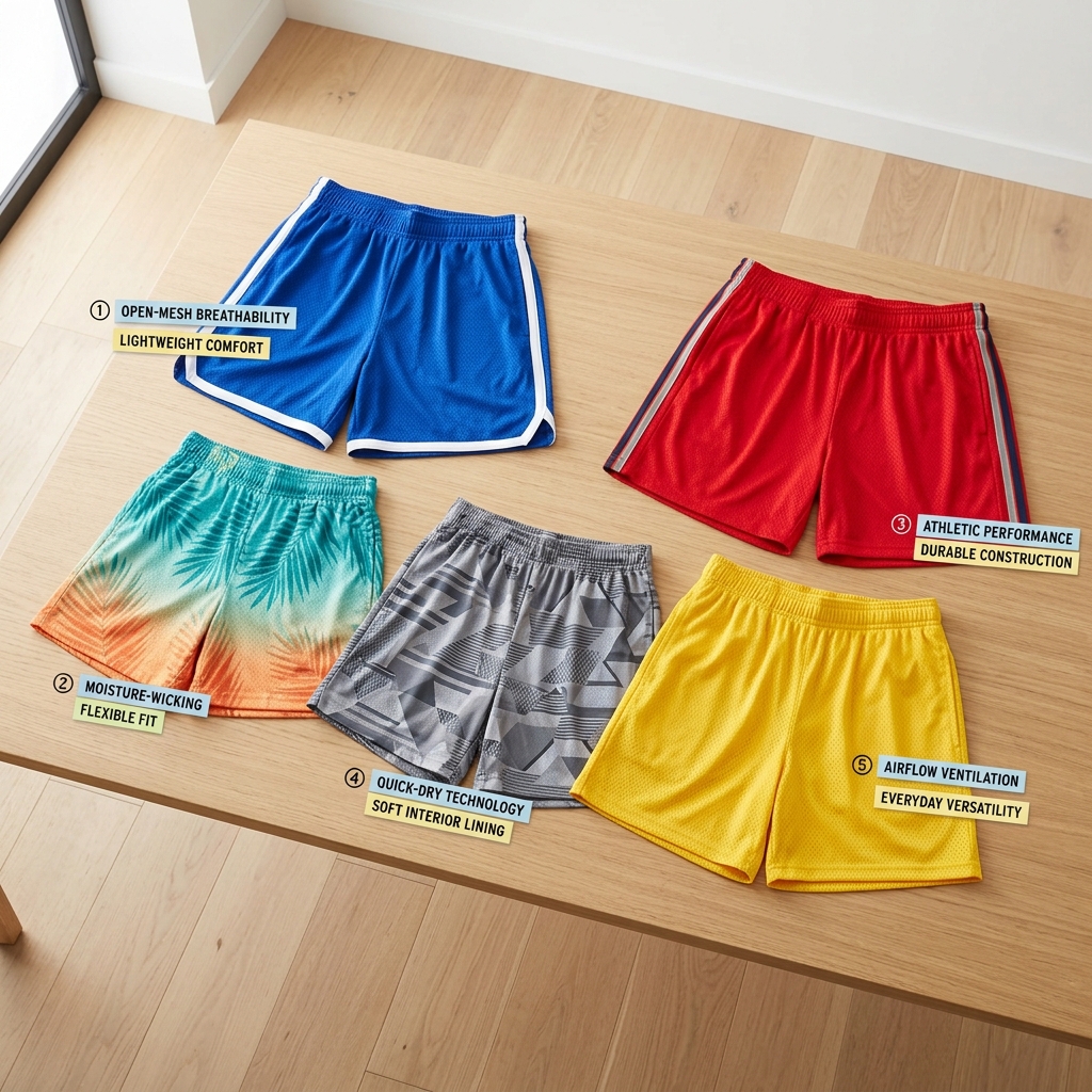 mesh vs cotton shorts