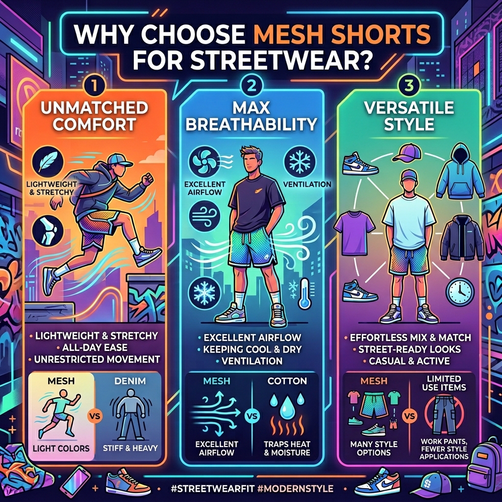 mesh vs cotton shorts