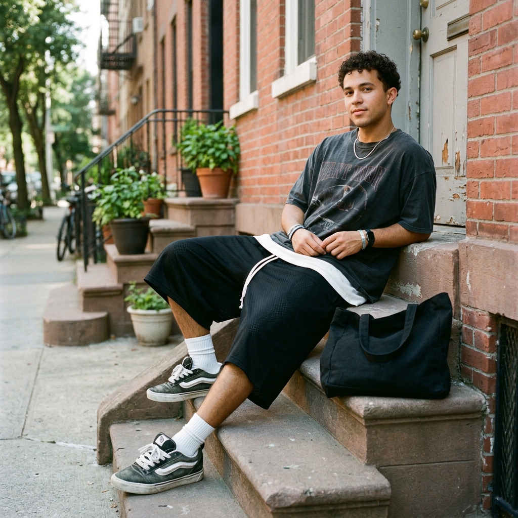 mesh shorts streetwear