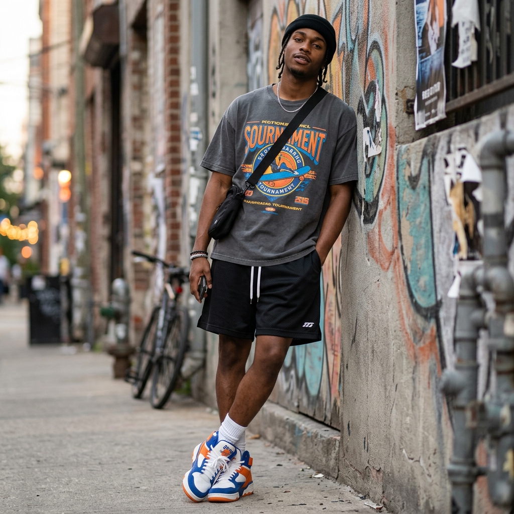 mesh shorts streetwear