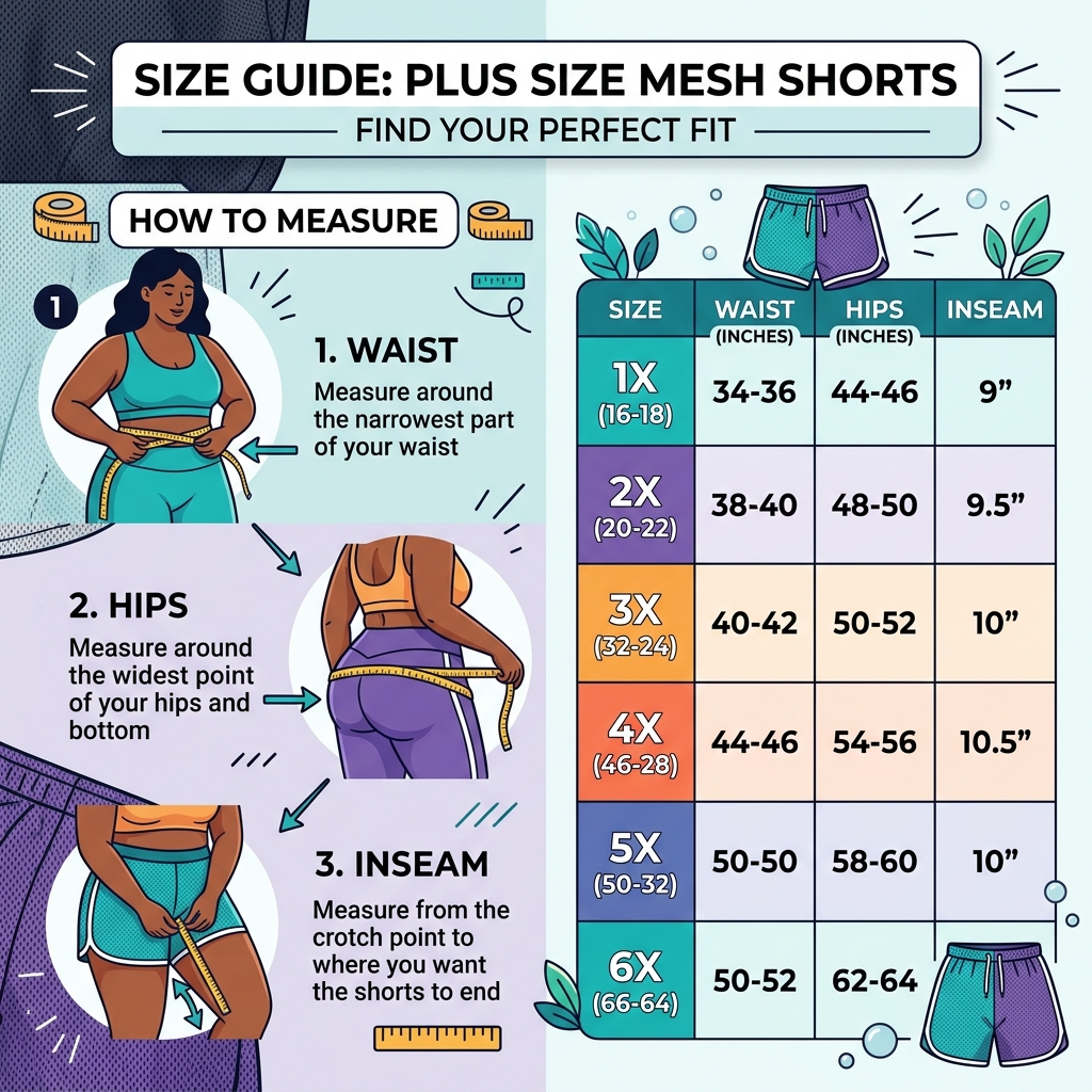 plus size mesh shorts