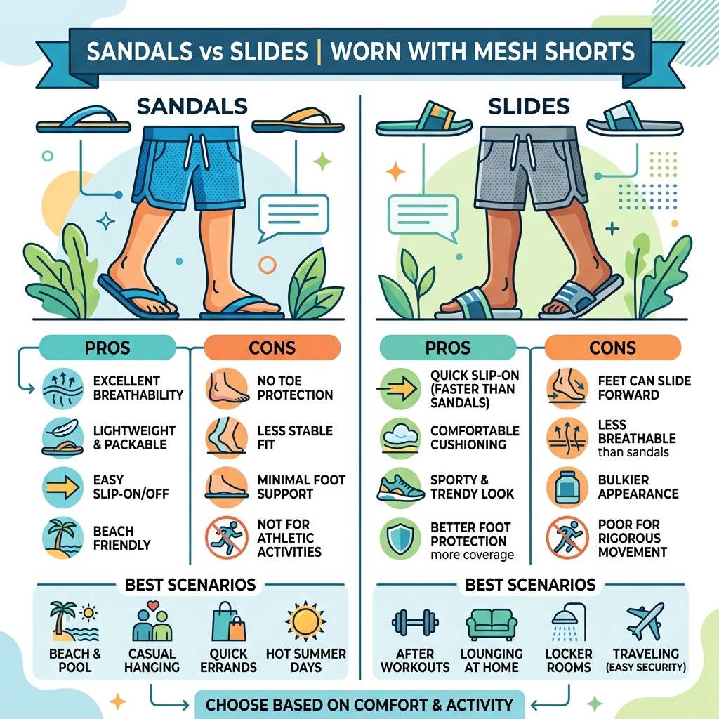 mesh shorts lookbook