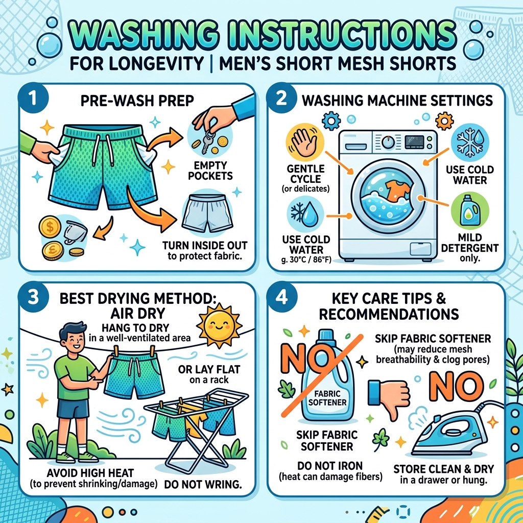 loose fit mesh shorts